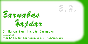 barnabas hajdar business card